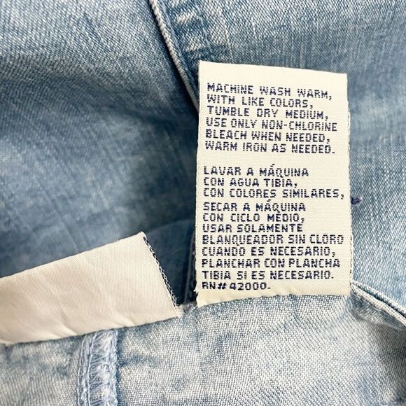 Vintage Basic Editions Light Wash Button Front Belted Skirt Women’s Size 12/14 - Picture 7 of 9